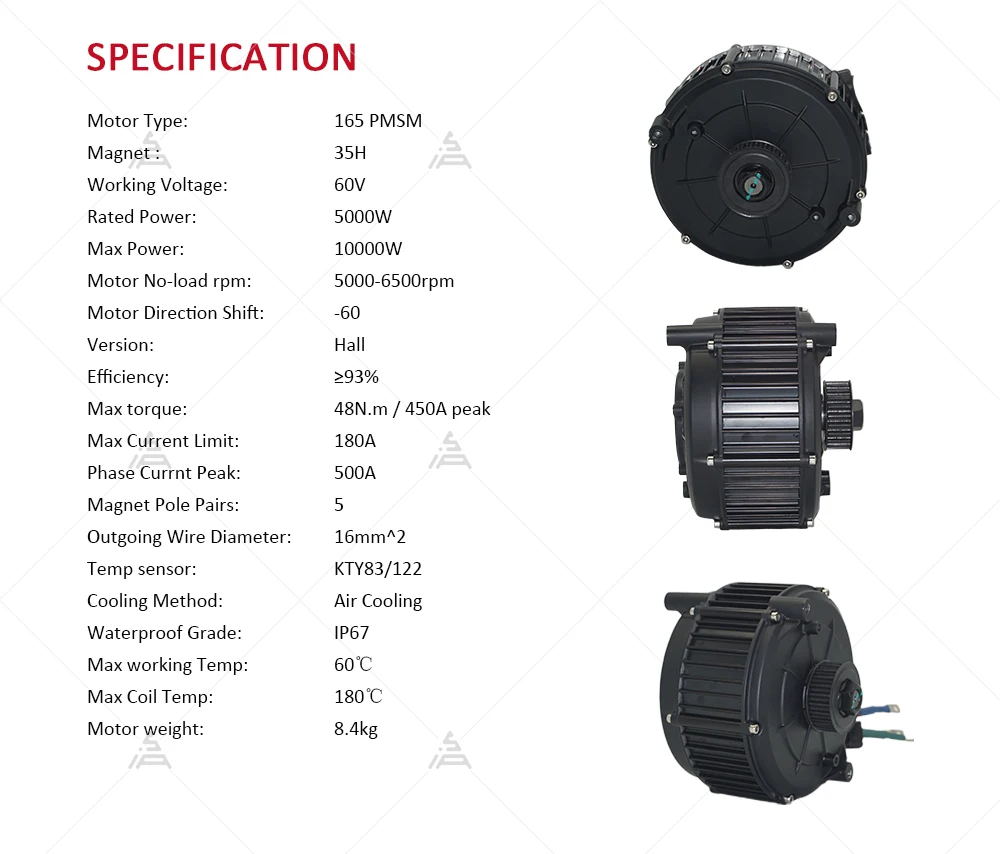 Zestaw silnika QS165 V2 5000W  – Mid Drive Motor Kit 72V 5000W recenzja i cena